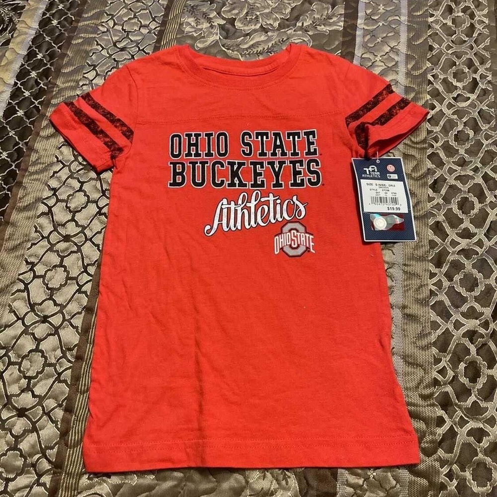 Kids Ohio Buckeyes team athletics shirt size 6/6X